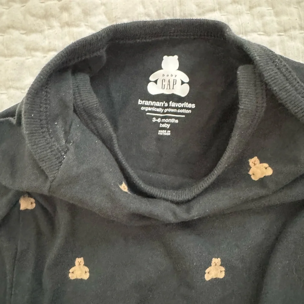GAP Black and Tan Bodysuit Soft Cotton Blend